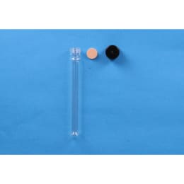 ねじ口試験管 ST-16.5M 15mL 黒キャップ フッ素PTFE/ニトリルパッキン付 50入 119294