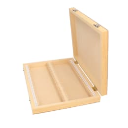 プレパラート標本箱 木製 M-100 100枚用