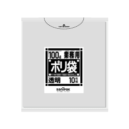 業務用ポリ袋 L87 薄口 100L 透明 10P×20冊