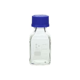 ねじ口角びん(メジュームびん) 青キャップ付 100mL 017230-100A