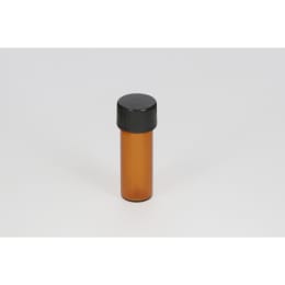 日電理化硝子 ねじ口瓶 S-08 2mL 茶色 フェノールキャップ ブチルゴムパッキングセット 100組 250402
