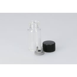 日電理化硝子 バキュームバイアルSVF-15 15mL 無色 フェノール黒キャップ 凍結乾燥用ブチルゴム栓 50組 203404