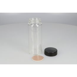 日電理化硝子 ねじ口瓶 SV-150 150mL 無色 フェノールキャップ フッ素PTFE/ニトリルパッキングセット 20組 251075