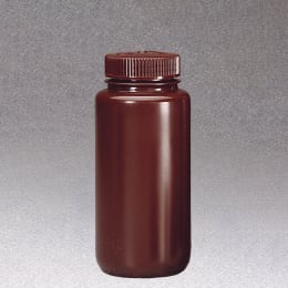 広口褐色試薬瓶 HDPE 500mL 12入
