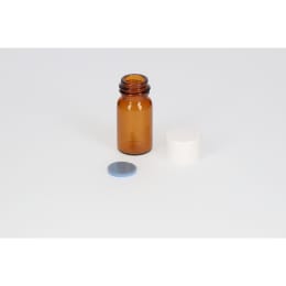 日電理化硝子 ねじ口瓶 S-09A 2mL 茶色 メラミンキャップ フッ素PTFE/シリコンパッキングセット 100組 250214
