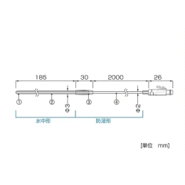 エスペックミック SUS保護管付温度センサ3φ×185mm RTH-3020