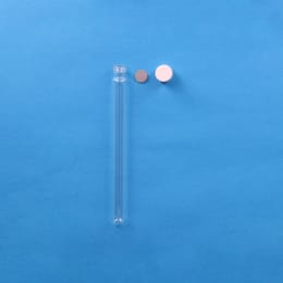 日電理化硝子 ねじ口試験管 ST-15M 15mL メラミン樹脂白キャップ ブチルゴムパッキン 組合せセット 50組 119182