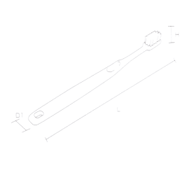 HP歯ブラシ型ブラシ 青 5個入