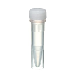 Oリングレススクリューキャップチューブ 1.5mL 自立型 滅菌 クリア 500入