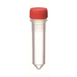 Oリングレススクリューキャップチューブ 2.0mL コニカル型 滅菌 赤 500入