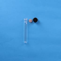 ねじ口試験管 ST-16.5S 10mL 黒キャップ ブチルゴムパッキン付 100入 119324