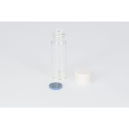 日電理化硝子 ねじ口瓶 S-1 4mL 無色 メラミンキャップ フッ素PTFE/シリコンパッキングセット 100組 250206