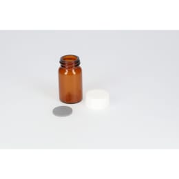 日電理化硝子 ねじ口瓶 SV-10 10mL 茶色 P.Pキャップ ブチルゴムパッキングセット 50組 251207