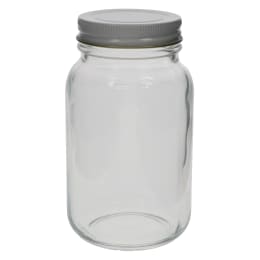 マヨネーズ瓶 300mL 白色金キャップ中栓付 35入