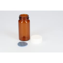 日電理化硝子 ねじ口瓶 茶色 SV-30 30mL PPキャップ フッ素PTFE/シリコンパッキン 組合せセット 50組 250690
