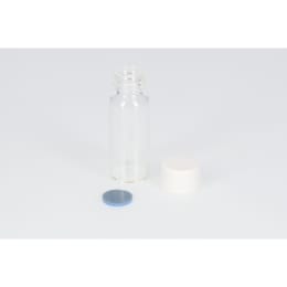 日電理化硝子 ねじ口瓶 S-2 5mL 無色 メラミンキャップ フッ素PTFE/シリコンパッキングセット 100組 250207