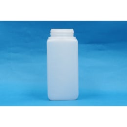 角型びん 広口 白 PE製 500mL