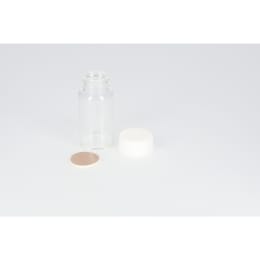 ねじ口瓶 無色 SV-15 15mL PP白キャップ フッ素PTFE/ニトリルパッキン組合せ 50組 250628