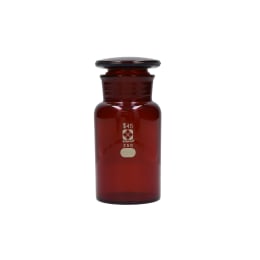 試薬びん 広口 茶褐色 250mL 共通摺合45/26 017080-250A