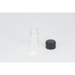 日電理化硝子 ねじ口瓶S-09A 2mL 無色 黒キャップ ソフトロンPP貼りパッキン 100組 250224