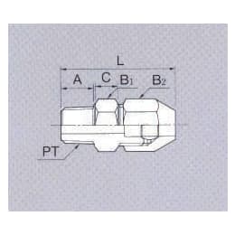 ハーフ・ユニオン 8mm PT1/4 PP 10入