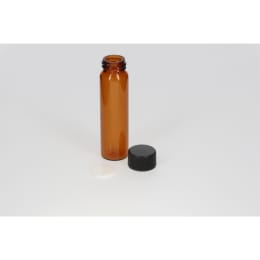 日電理化硝子 ねじ口瓶S-5 12mL 茶色 黒キャップ ソフトロンPP貼りパッキン 100組 250239