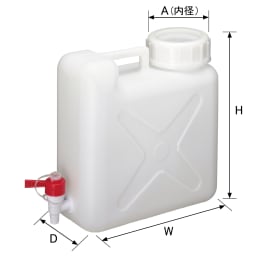 瑞穂化成工業 扁平缶 広口 ケミカルコック付 10L 0316