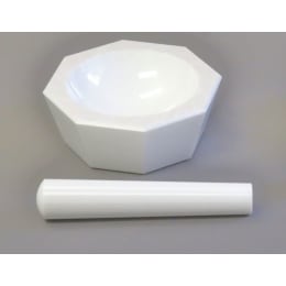ジルコニア乳鉢セット 浅型 部分安定化ジルコニア製 100×76×23