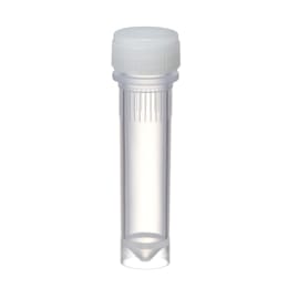 Oリングレススクリューキャップチューブ 2.0mL 自立型 滅菌 クリア 500入