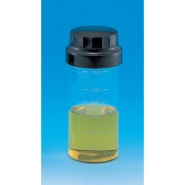 目盛付バイアル(水質検査びん) WT-150 150mL フェノール樹脂キャップ/ダブルフッ素PTFE 無色/標準セット 20本 206017