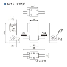 ダイヤフラム式流量制御バルブ KAFV-101-1-T-C