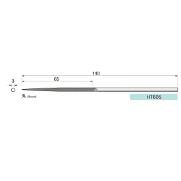 精密鉄工ヤスリ 細目 丸 HT605