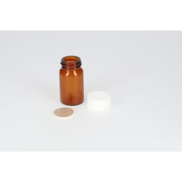 ねじ口瓶 茶色 SV-10 10mL PP白キャップ フッ素PTFE/ニトリルパッキン 組合せ 50組 250647
