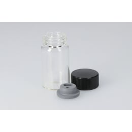 日電理化硝子 バキュームバイアルSVF-50 50mL 無色 フェノール黒キャップ 液状用ブチルゴム栓 50組 203427