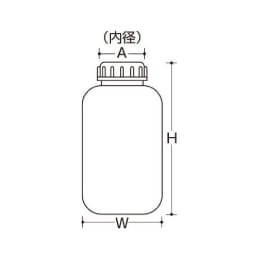 広口びん PE製 茶色 50mL