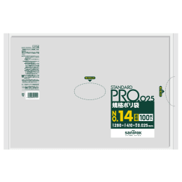 STANDARD PRO 規格ポリ袋 LY14 14号 0.025t 透明100P×30冊