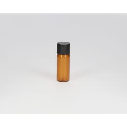 日電理化硝子 ねじ口瓶S-07 1.5mL 茶色 黒キャップ ソフトロンPP貼りパッキン 100組 250232