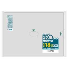 STANDARD PRO 規格ポリ袋 L18 18号 0.03t 透明 100P×15冊