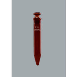 透明摺合遠心沈澱管 茶 円錐 共栓 10mL IWAKI