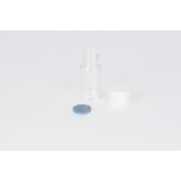 日電理化硝子 ねじ口瓶 S-09A 2mL 無色 メラミンキャップ フッ素PTFE/シリコンパッキングセット 100組 250204