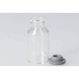 バイアル瓶 無色 V-10B 10mL 液状用ブチルゴム栓付 50組 208110