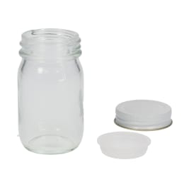 マヨネーズ瓶 70mL 白色金キャップ中栓付 100入