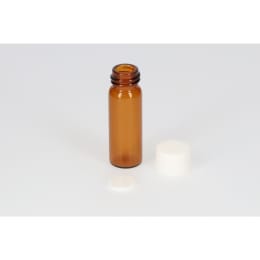 ねじ口瓶 茶色 S-1 4mL PPキャップ ソフトロンPP貼りパッキン付 100組 250016