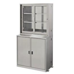 ステンレス薬品庫 上下段セット SY900-S