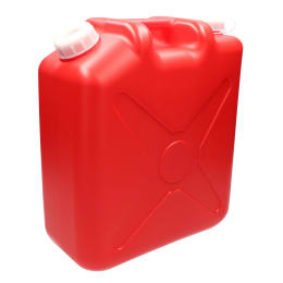 扁平缶 ノズル無 20L レッド 0207R