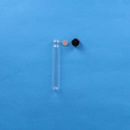 ねじ口試験管 ST-15S 10mL 黒キャップ ブチルゴムパッキン付 100入 119322
