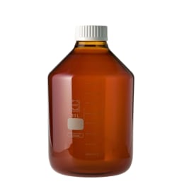 ねじ口びん(広口) GLS-80 茶褐色 白キャップ付 10L 017250-310000