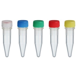 スクリューキャップチューブ 1.5mL コニカル型 カラーMIX 滅菌 500本入