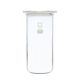 セパラブルフラスコ 円筒形 平底 溝付 バンド式 1000mL φ85