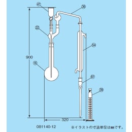 柴田科学 シアンイオン蒸留装置 硝子部のみ 081140-12